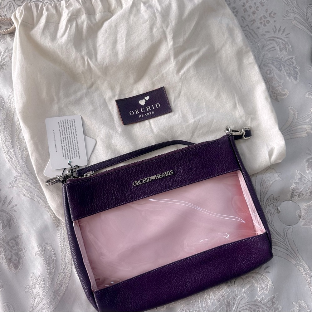 Orchid Hearts large pouch.
